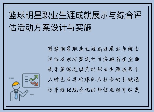 篮球明星职业生涯成就展示与综合评估活动方案设计与实施